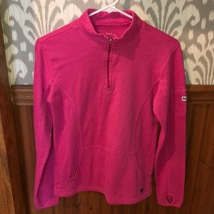 The Black Dog 1/4 zip pink top